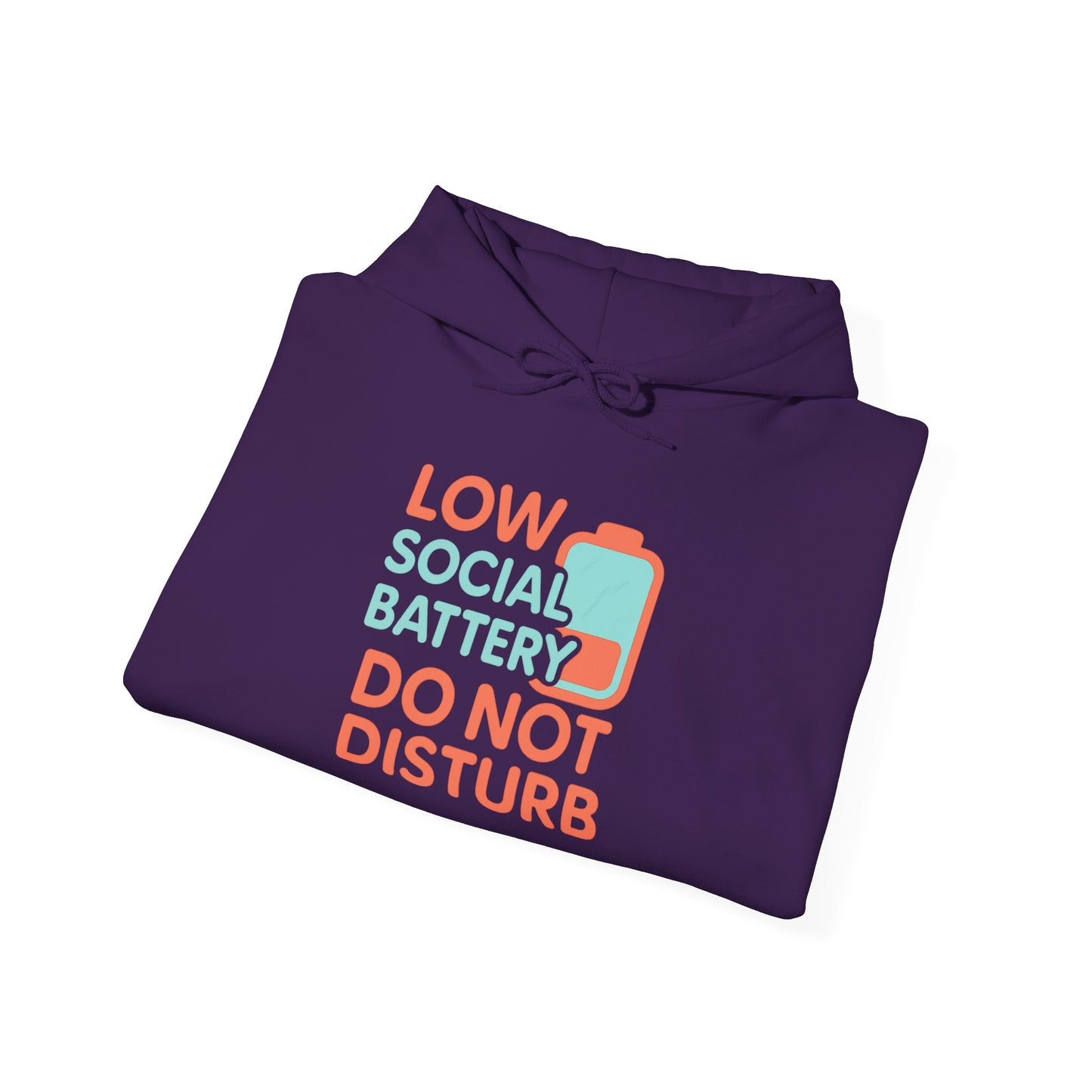 Low Battery Club Hoodie | Unisex Heavy Blend Hooded Sweatshirt for Social Media Lovers, Casual Wear, Gift for Friends