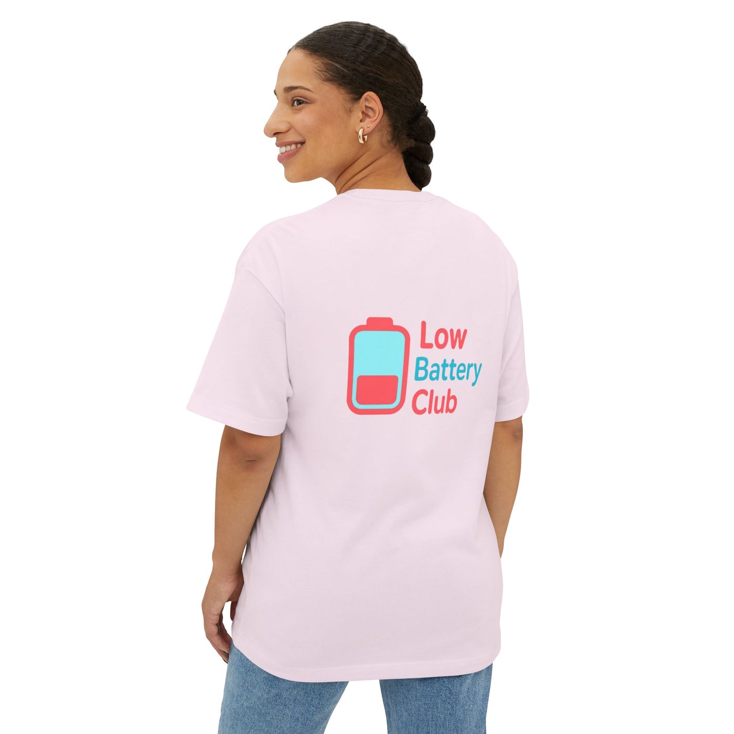 Social Battery Unisex Oversized Tee, Perfect for Introverts, Chill Relaxed Wear, Fun Gift for Friends, Casual Streetwear