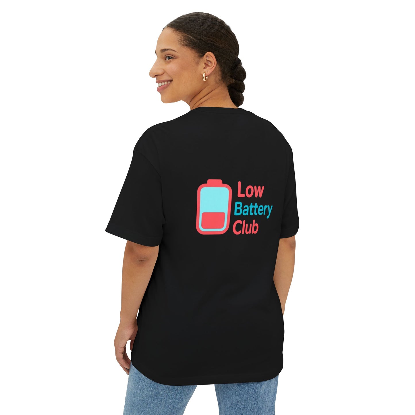 Social Battery Unisex Oversized Tee, Perfect for Introverts, Chill Relaxed Wear, Fun Gift for Friends, Casual Streetwear