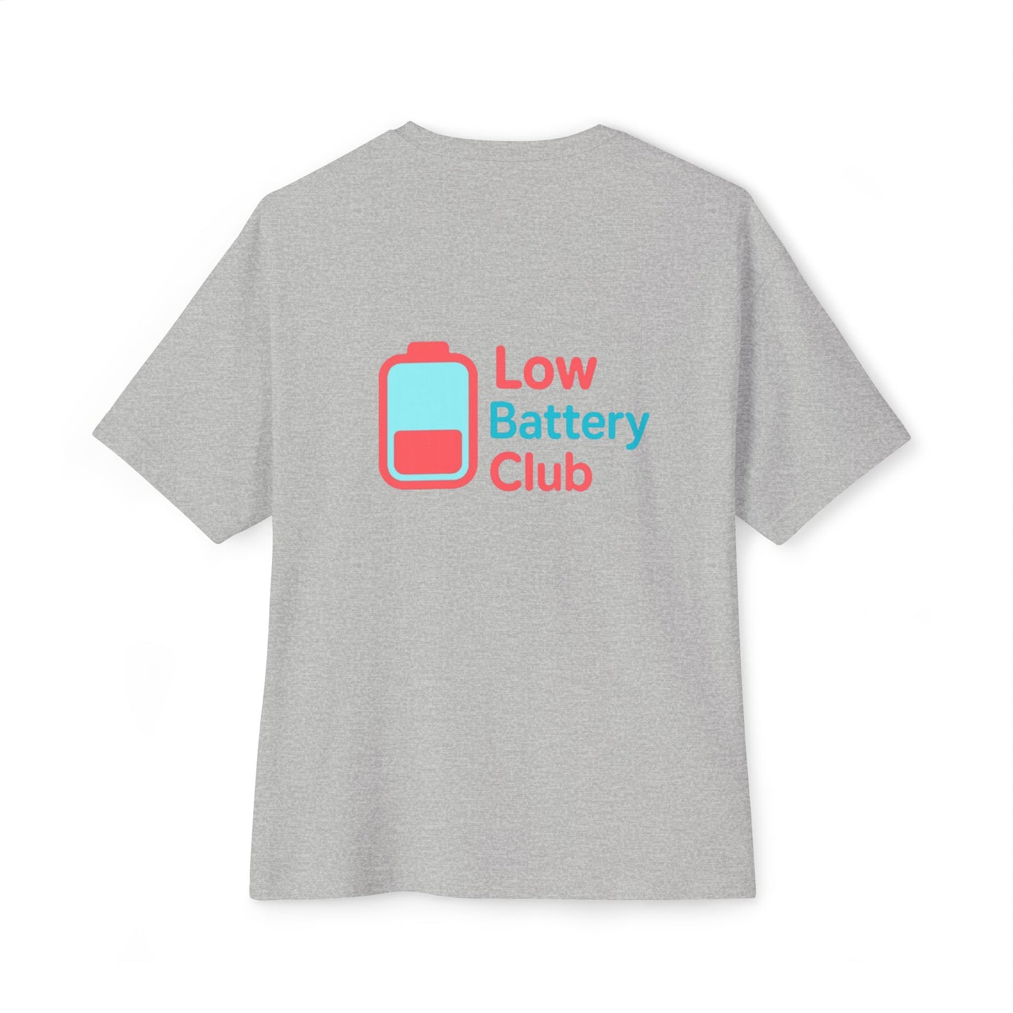 Social Battery Unisex Oversized Tee, Perfect for Introverts, Chill Relaxed Wear, Fun Gift for Friends, Casual Streetwear