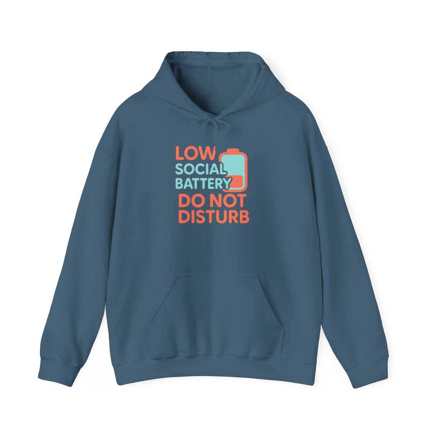 Low Battery Club Hoodie | Unisex Heavy Blend Hooded Sweatshirt for Social Media Lovers, Casual Wear, Gift for Friends
