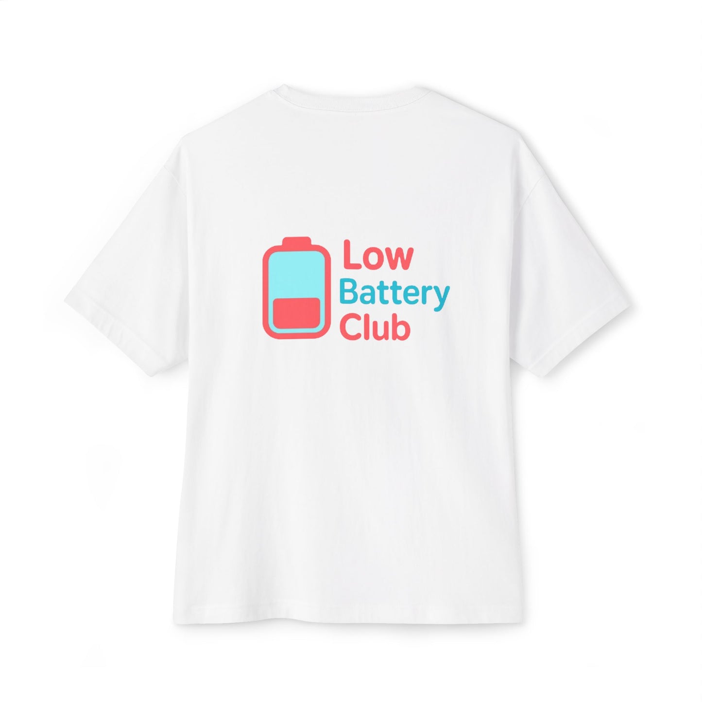 Social Battery Unisex Oversized Tee, Perfect for Introverts, Chill Relaxed Wear, Fun Gift for Friends, Casual Streetwear