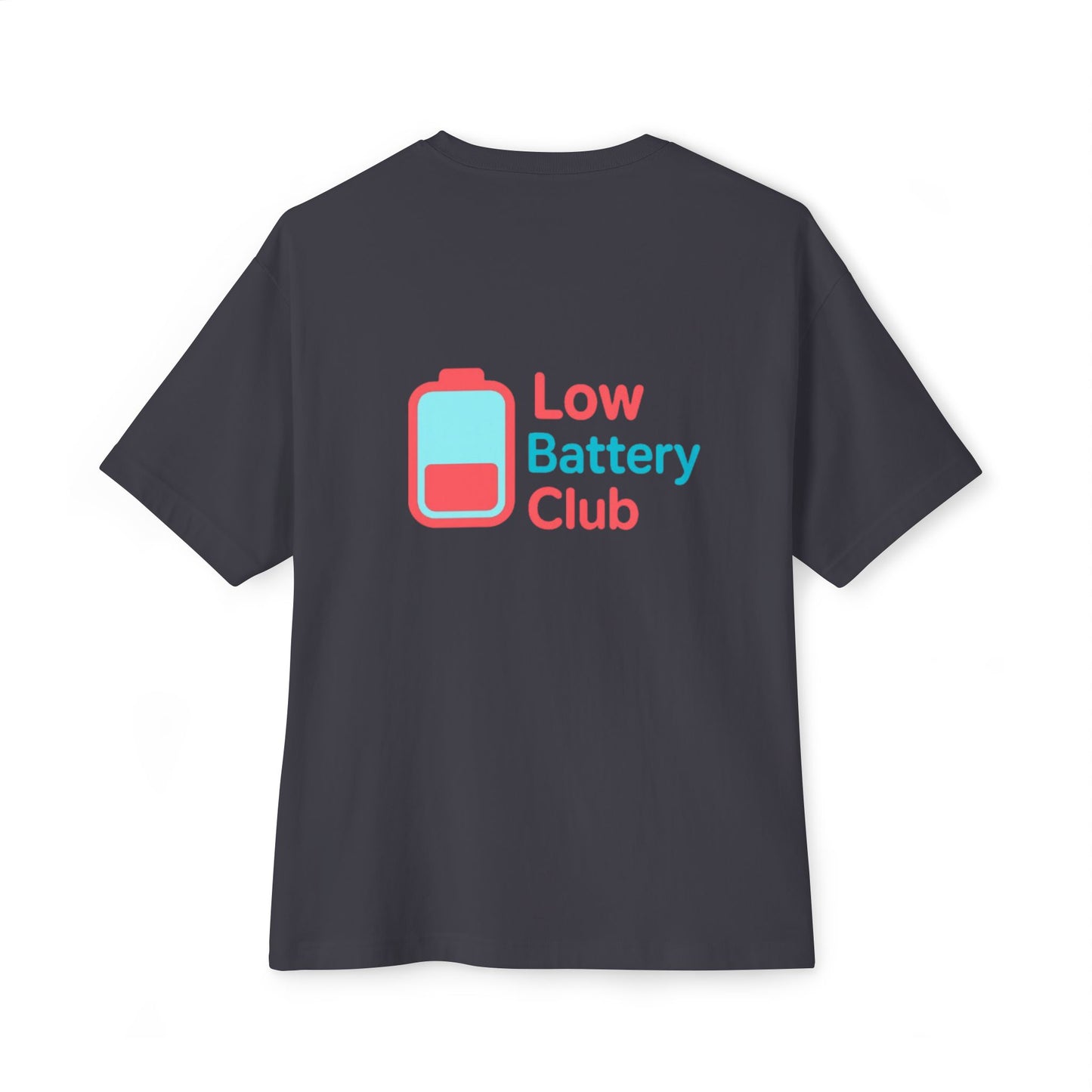 Social Battery Unisex Oversized Tee, Perfect for Introverts, Chill Relaxed Wear, Fun Gift for Friends, Casual Streetwear
