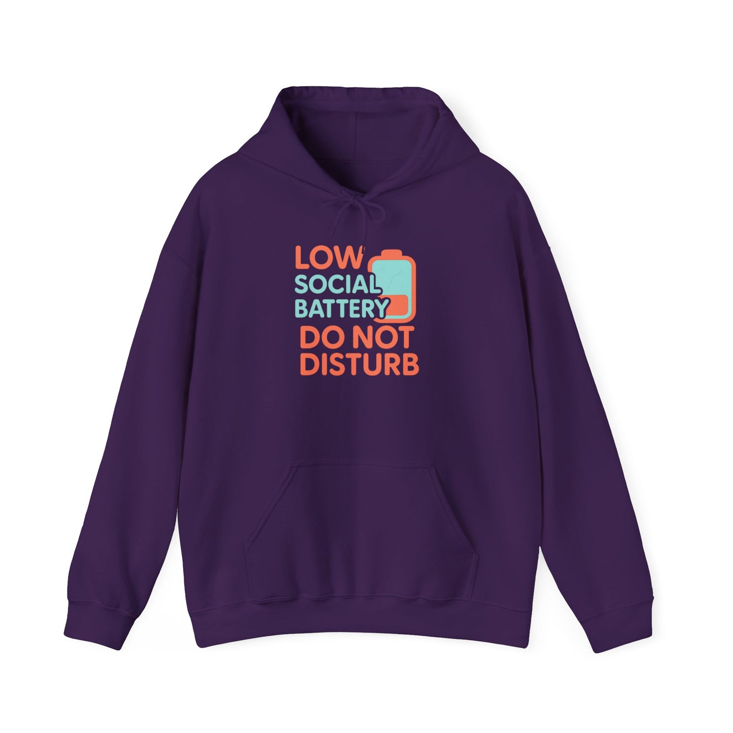 Low Battery Club Hoodie | Unisex Heavy Blend Hooded Sweatshirt for Social Media Lovers, Casual Wear, Gift for Friends