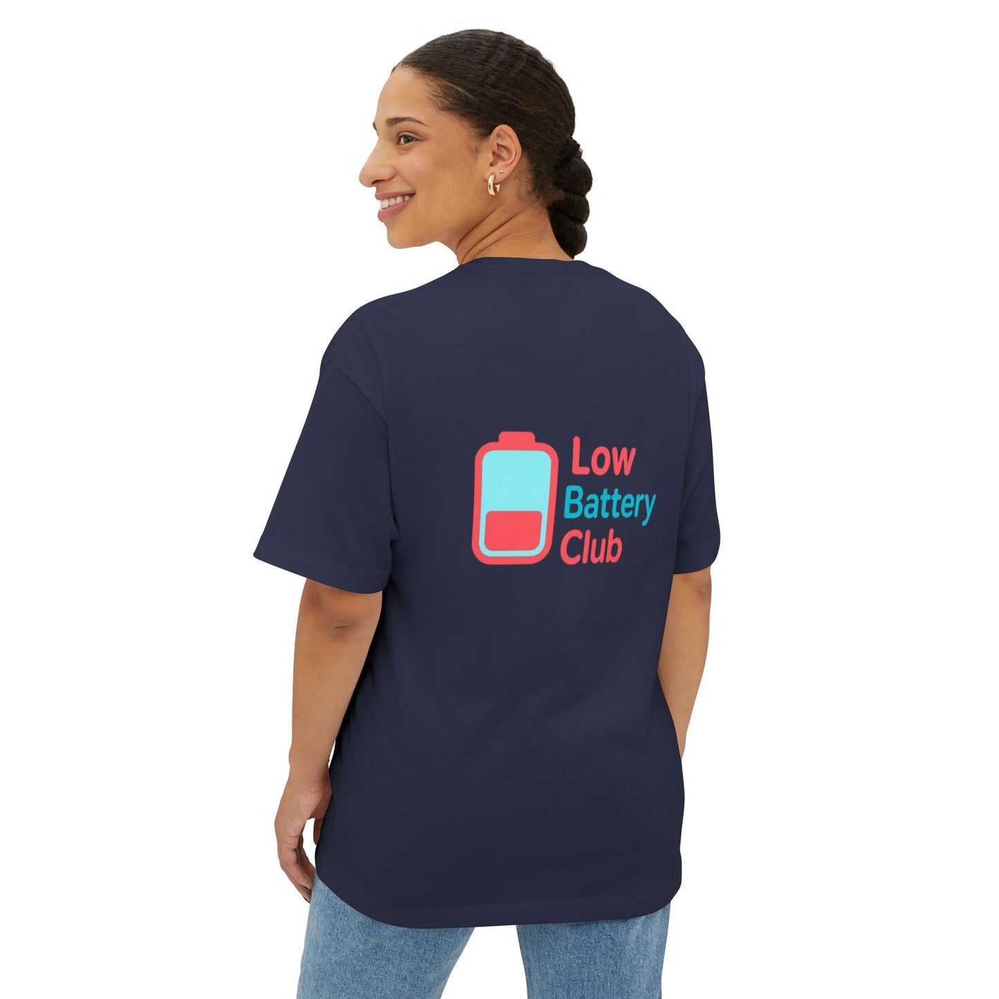 Social Battery Unisex Oversized Tee, Perfect for Introverts, Chill Relaxed Wear, Fun Gift for Friends, Casual Streetwear