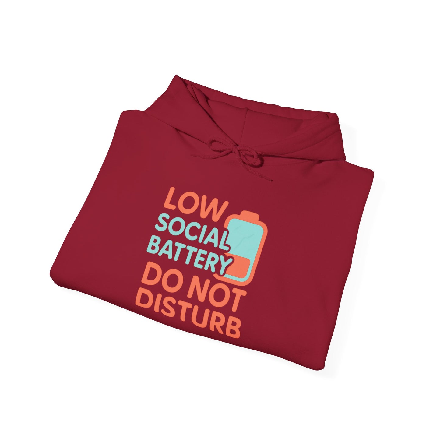 Low Battery Club Hoodie | Unisex Heavy Blend Hooded Sweatshirt for Social Media Lovers, Casual Wear, Gift for Friends