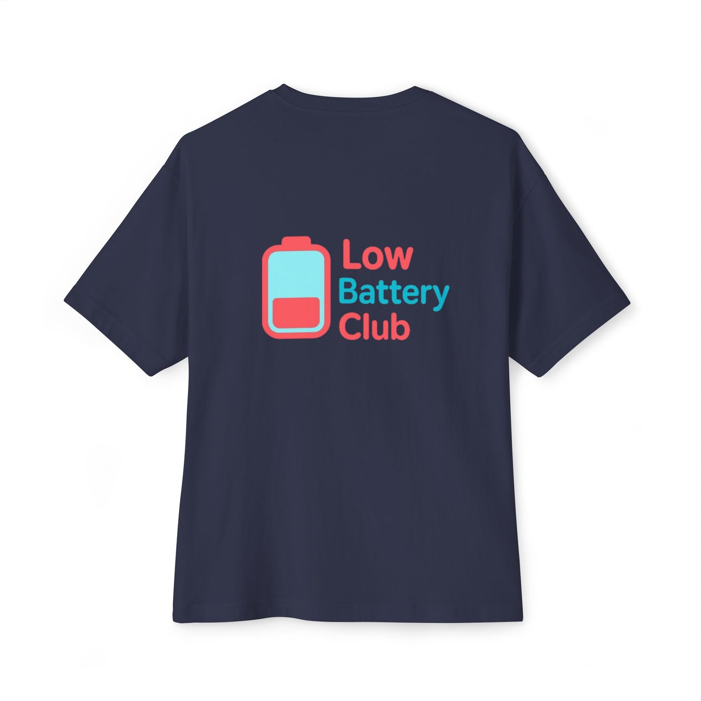 Social Battery Unisex Oversized Tee, Perfect for Introverts, Chill Relaxed Wear, Fun Gift for Friends, Casual Streetwear