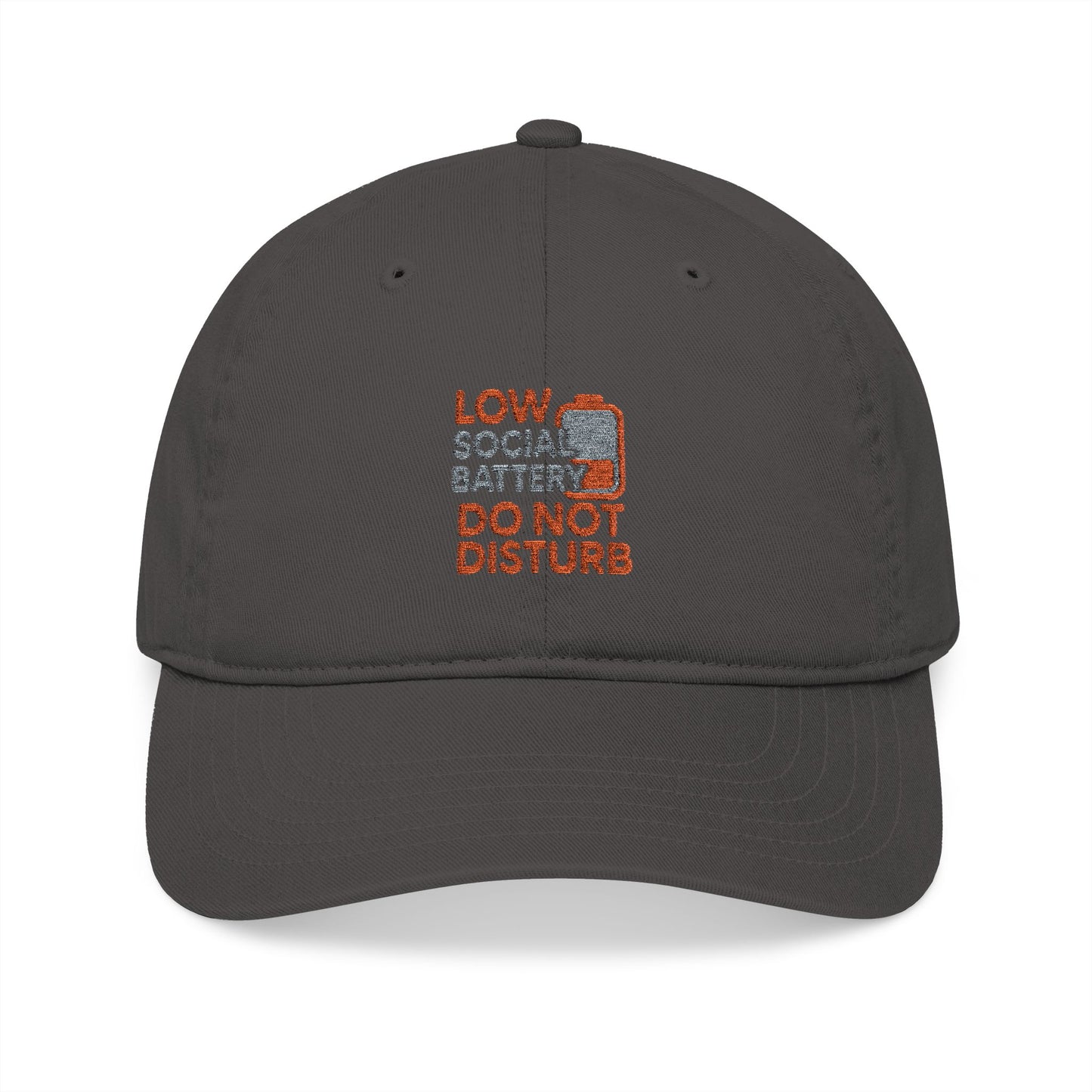 Organic Embroidered Baseball Cap - Do Not Disturb, Low Battery Club, Perfect Gift for Introverts, Casual Wear, Unique Accessories