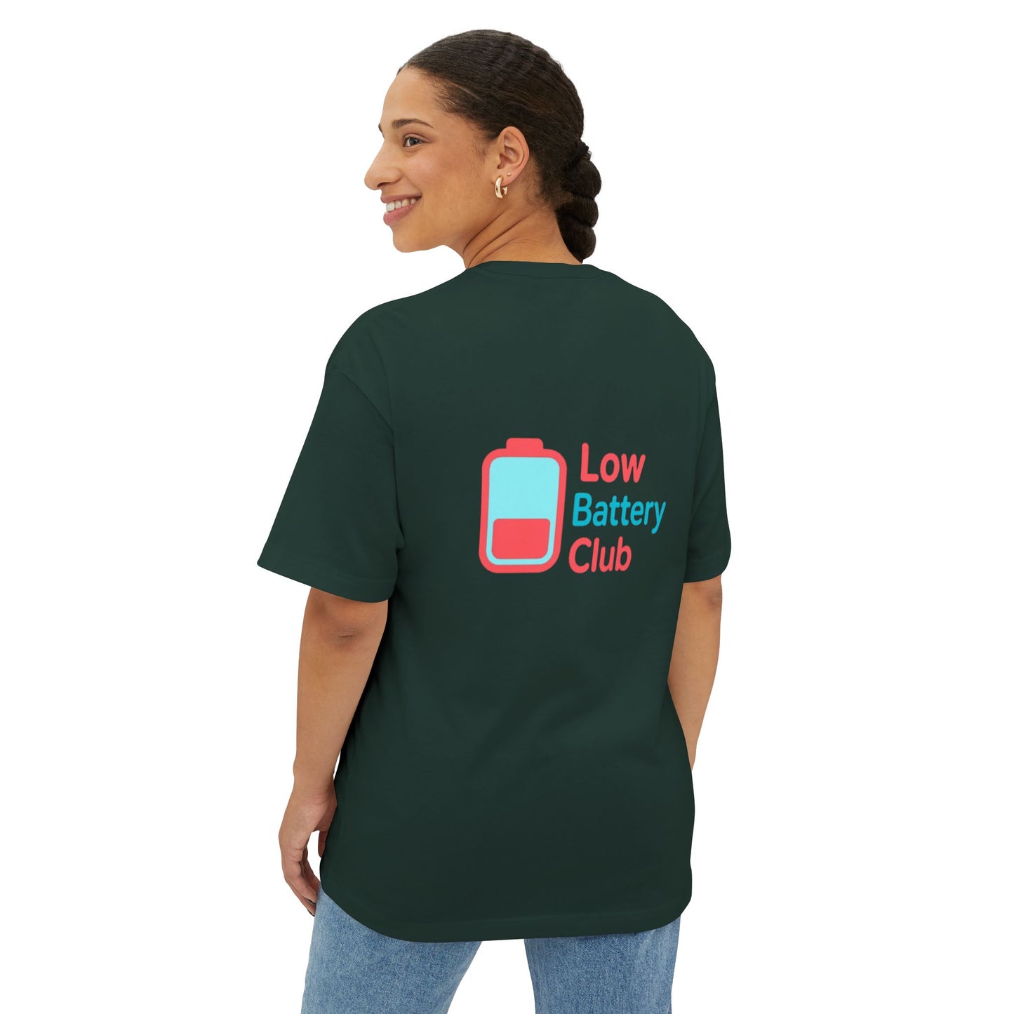 Social Battery Unisex Oversized Tee, Perfect for Introverts, Chill Relaxed Wear, Fun Gift for Friends, Casual Streetwear