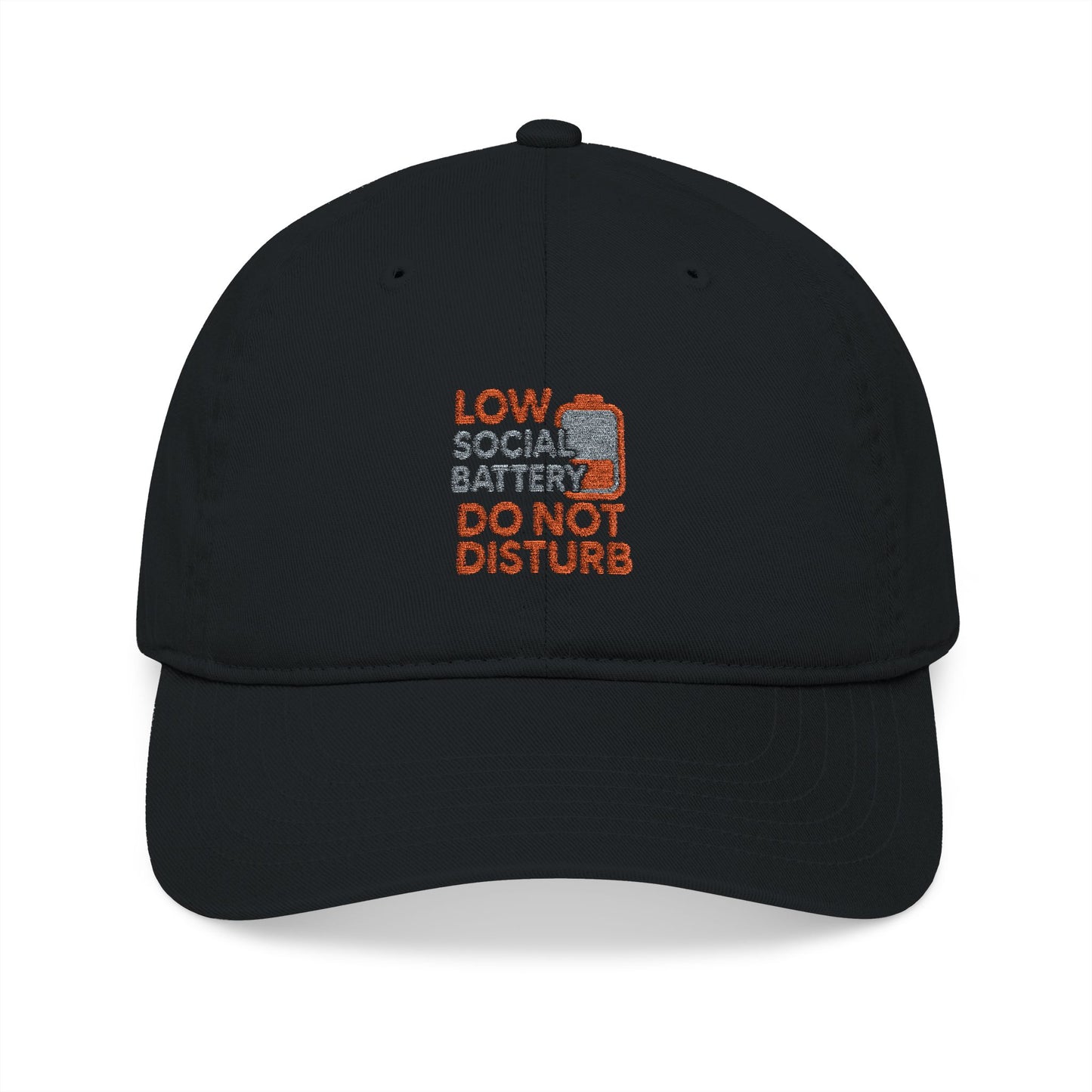 Organic Embroidered Baseball Cap - Do Not Disturb, Low Battery Club, Perfect Gift for Introverts, Casual Wear, Unique Accessories